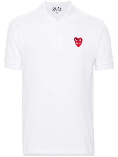 heart-patch polo shirt by COMME DES GARCONS