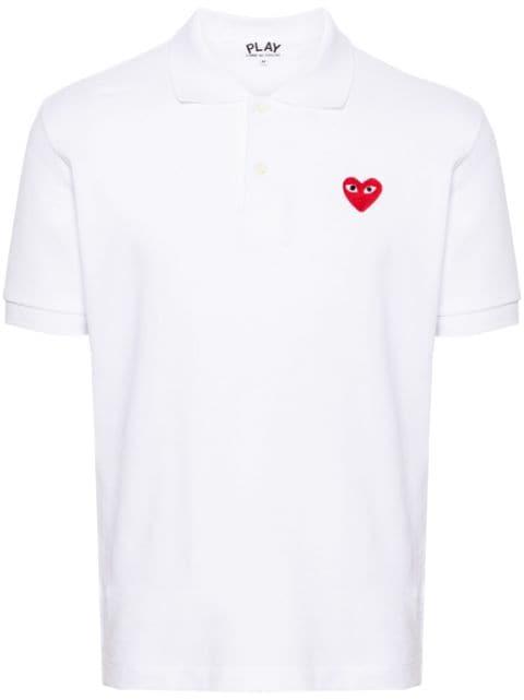 heart-patch polo shirt by COMME DES GARCONS