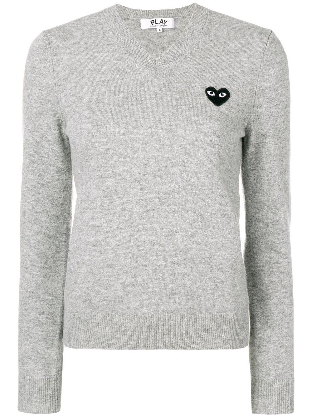 heart patch pullover by COMME DES GARCONS