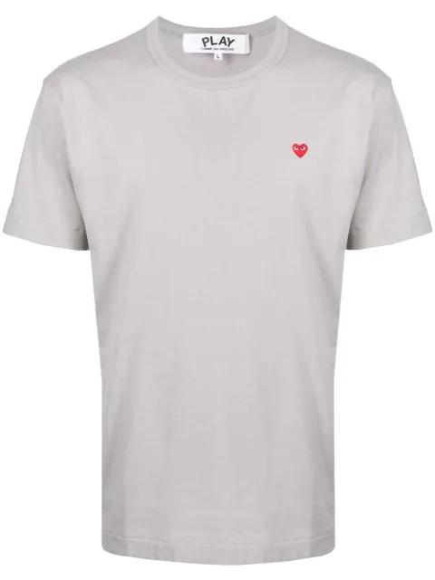 heart-patch short-sleeve T-shirt by COMME DES GARCONS