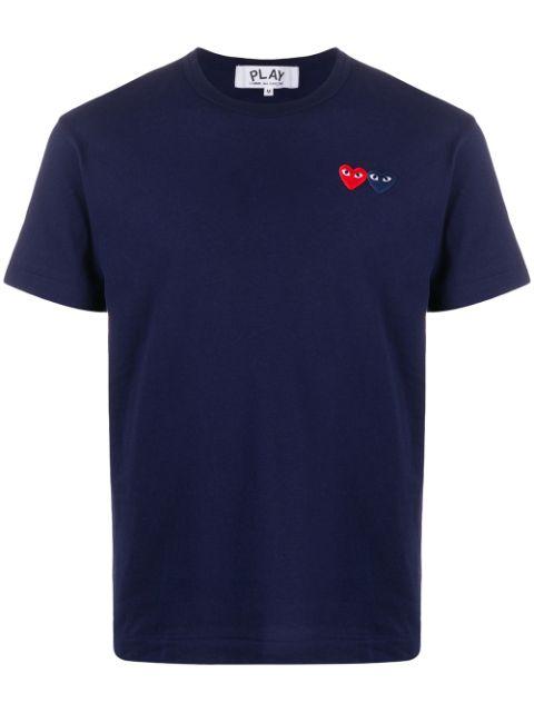 heart patch short sleeve T-shirt by COMME DES GARCONS