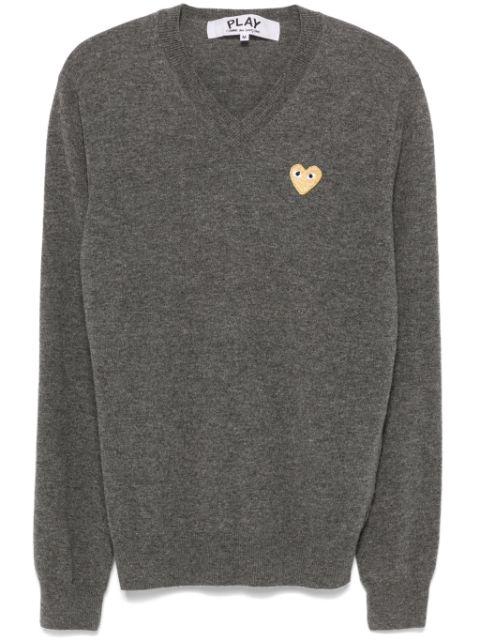 heart-patch sweater by COMME DES GARCONS