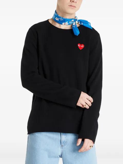 heart-patch sweater by COMME DES GARCONS
