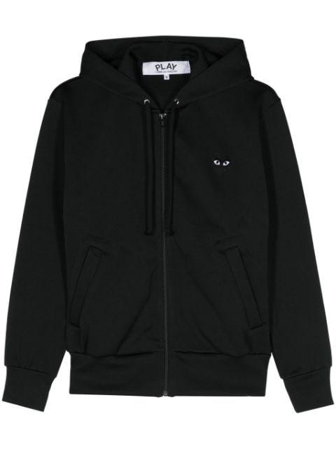 heart-patch zip-up hoodie by COMME DES GARCONS