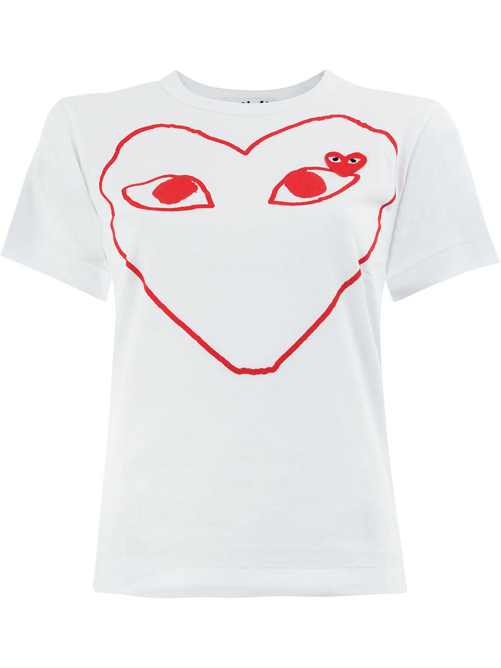 heart print T-shirt by COMME DES GARCONS