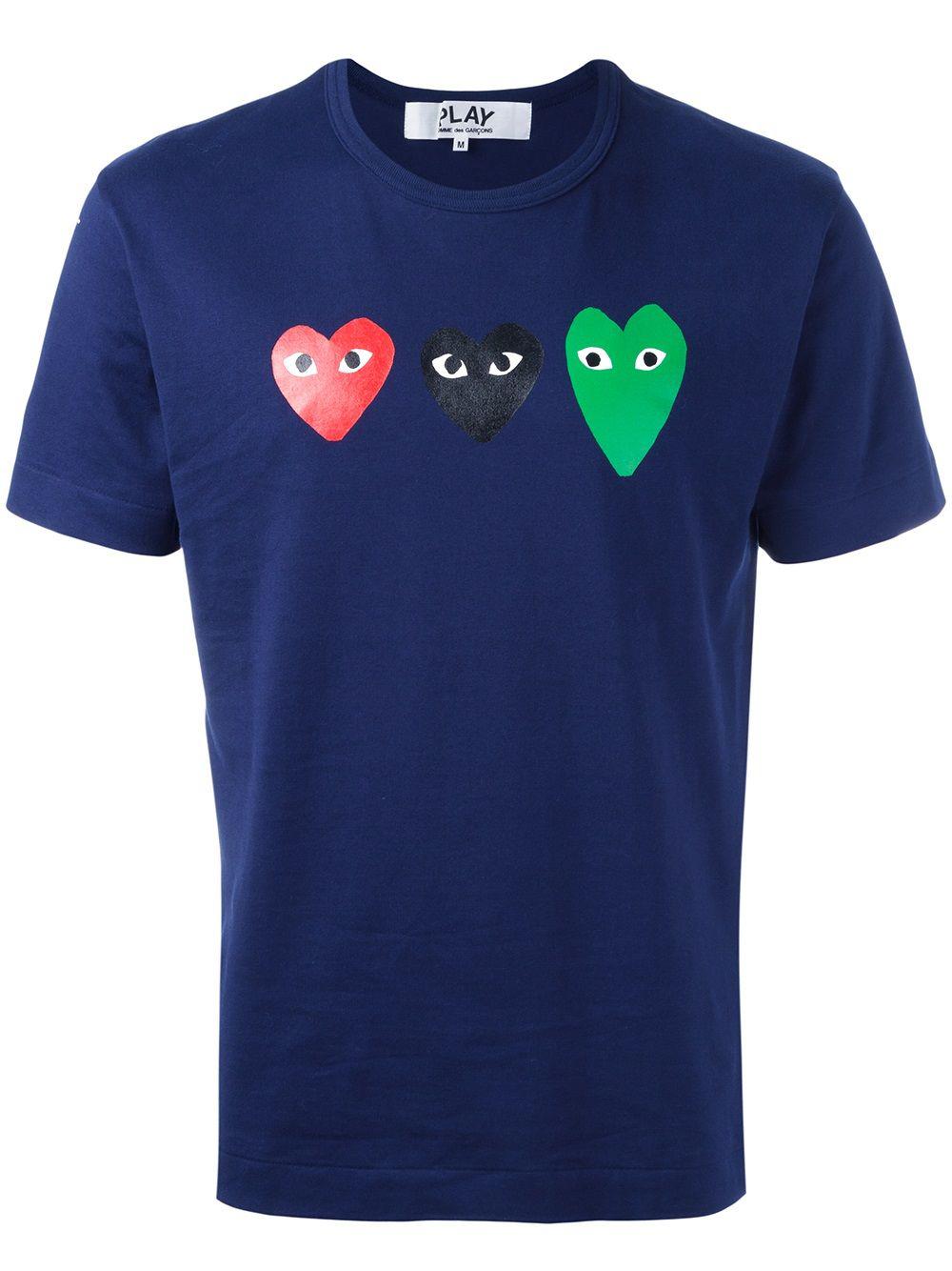 heart-print T-shirt by COMME DES GARCONS