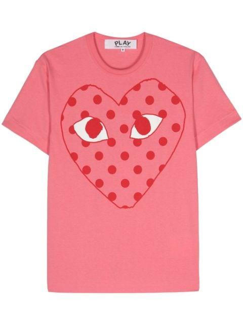 heart-print T-shirt by COMME DES GARCONS