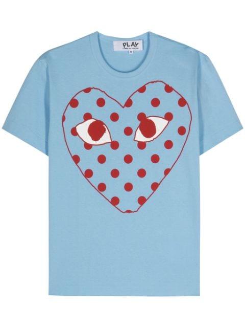 heart-print T-shirt by COMME DES GARCONS