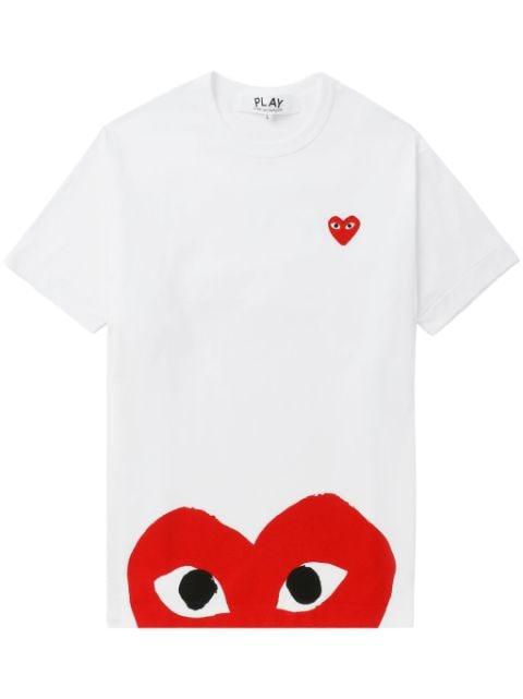 heart-print cotton T-shirt by COMME DES GARCONS