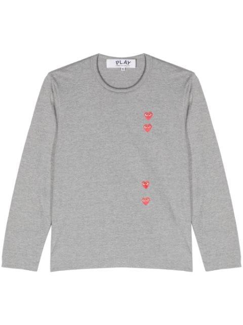 heart-print cotton T-shirt by COMME DES GARCONS