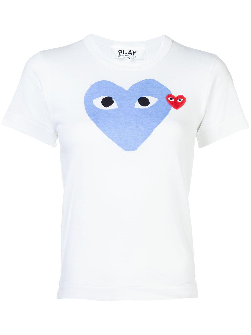heart-print cotton T-shirt by COMME DES GARCONS