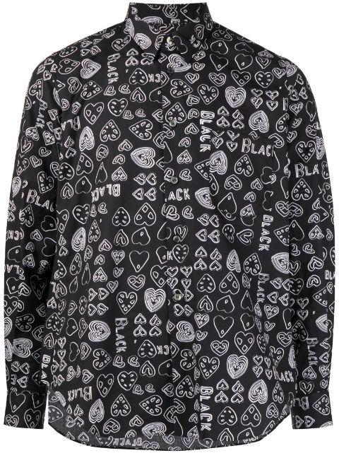 heart-print cotton shirt by COMME DES GARCONS