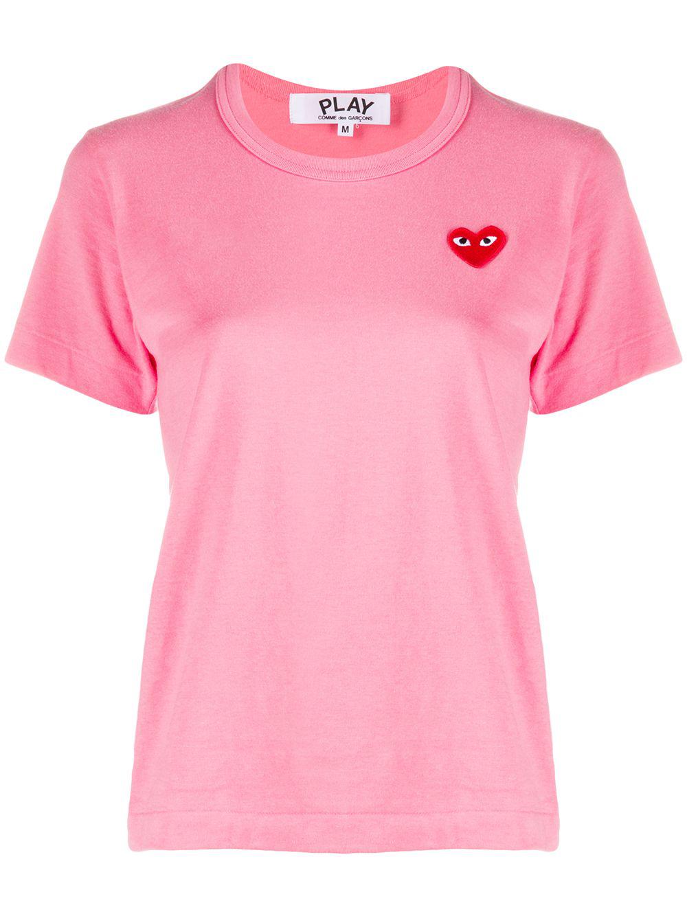 heart-print crew neck T-shirt by COMME DES GARCONS