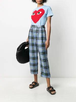 heart-print crew neck T-shirt by COMME DES GARCONS