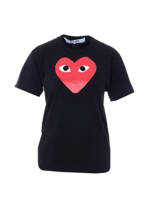 heart-print crew-neck T-shirt by COMME DES GARCONS