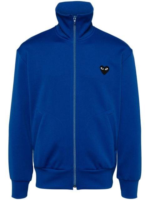 heart-print jersey track jacket by COMME DES GARCONS
