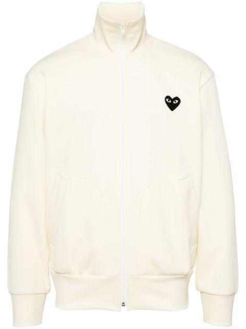 heart-print jersey track jacket by COMME DES GARCONS