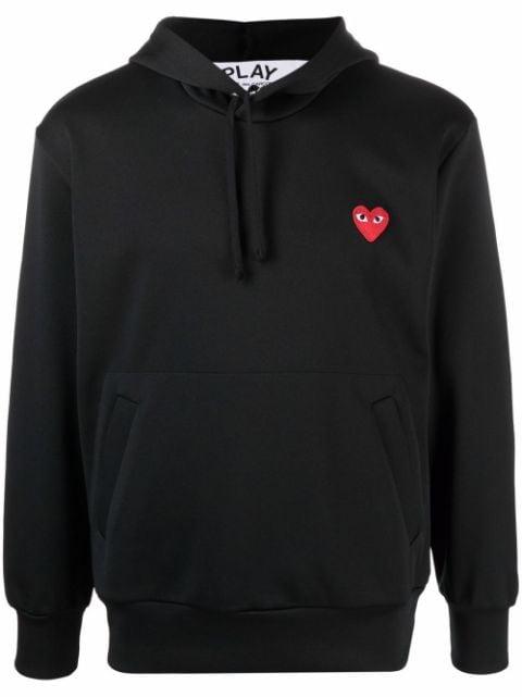 heart-print pullover hoodie by COMME DES GARCONS