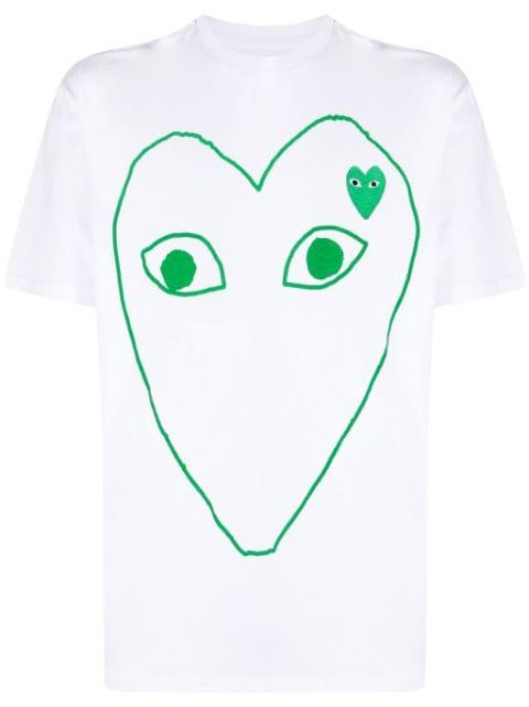 heart-printed T-shirt by COMME DES GARCONS