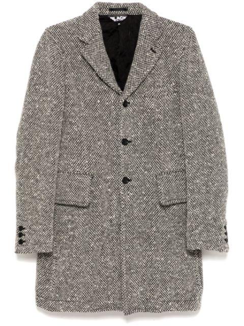 herringbone tweed single-breasted coat by COMME DES GARCONS