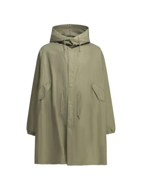hoodied drawstring-waist coat by COMME DES GARCONS