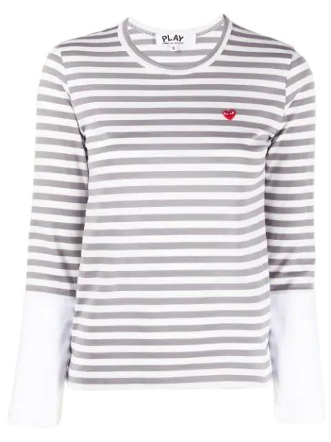 horizontal-stripe long-sleeve T-shirt by COMME DES GARCONS
