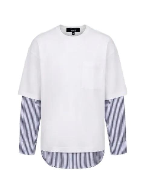 layered-sleeve chest-pocket T-shirt by COMME DES GARCONS