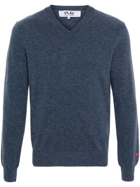 logo-appliqué wool jumper by COMME DES GARCONS