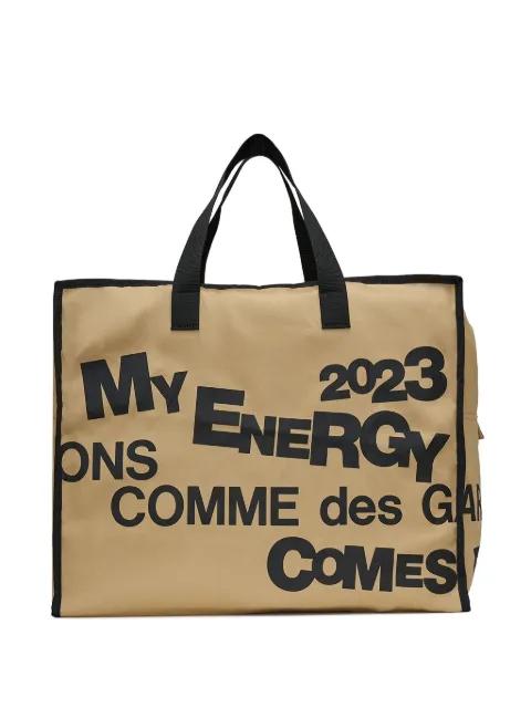 logo cotton tote bag by COMME DES GARCONS