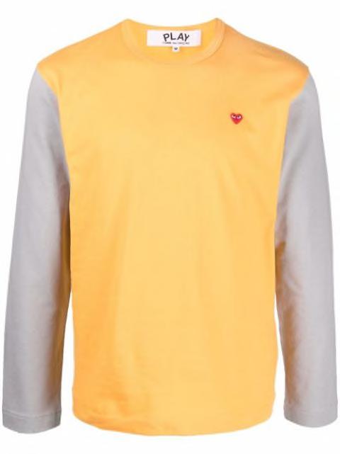 logo-embroidered colour-block T-shirt by COMME DES GARCONS