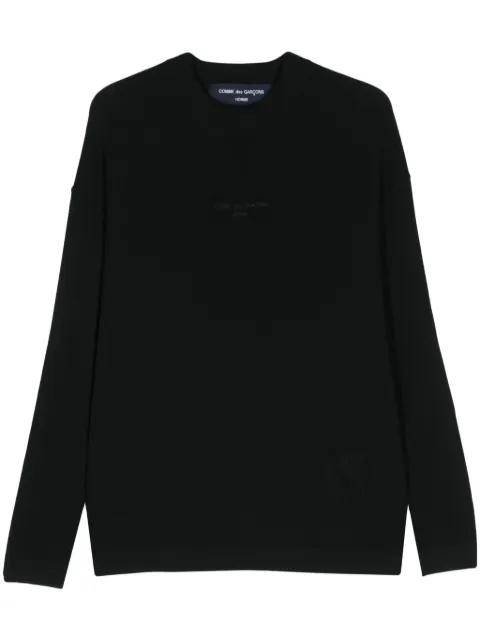 logo-embroidered cotton jumper by COMME DES GARCONS