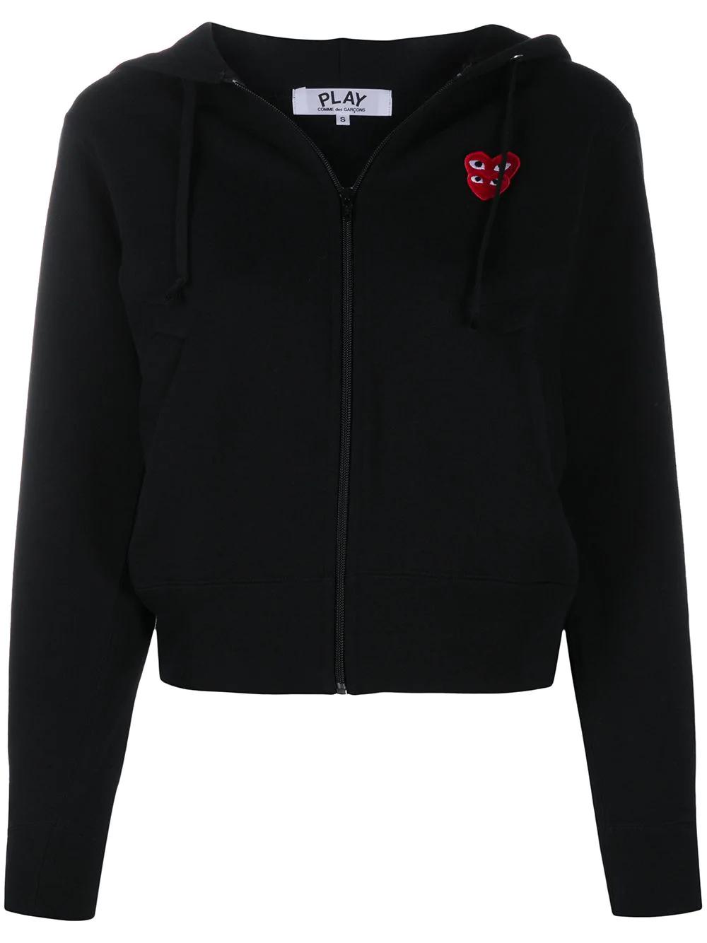 logo-motif zip-up hoodie by COMME DES GARCONS