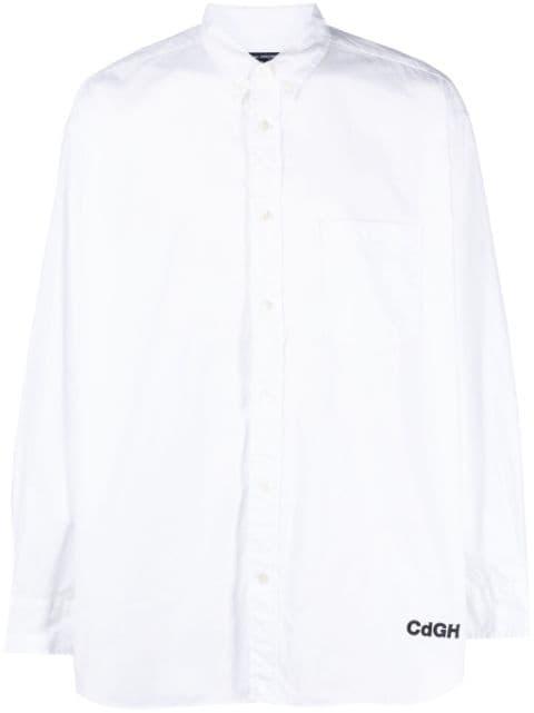 logo-patch cotton shirt by COMME DES GARCONS