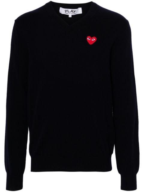 logo-patch wool jumper by COMME DES GARCONS