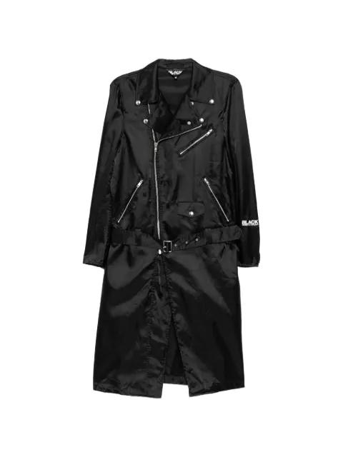 logo-print biker coat by COMME DES GARCONS