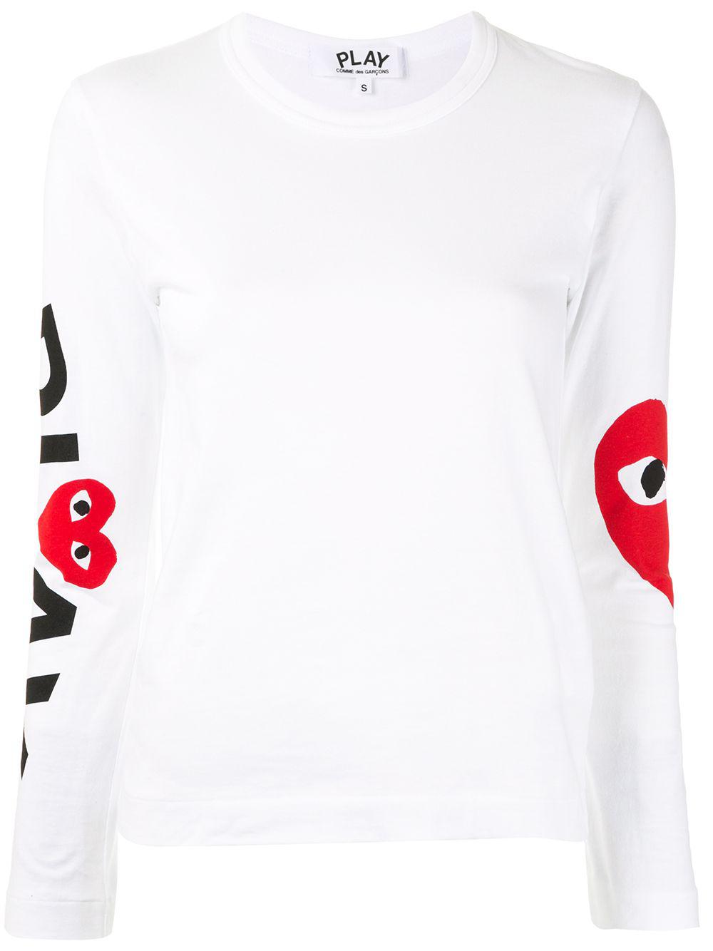 logo-print crew neck top by COMME DES GARCONS