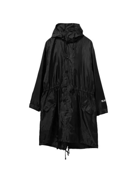 logo-print hoodied coat by COMME DES GARCONS