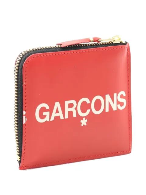 logo-print leather coin purse by COMME DES GARCONS