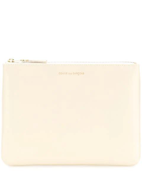 logo-print leather pouch by COMME DES GARCONS