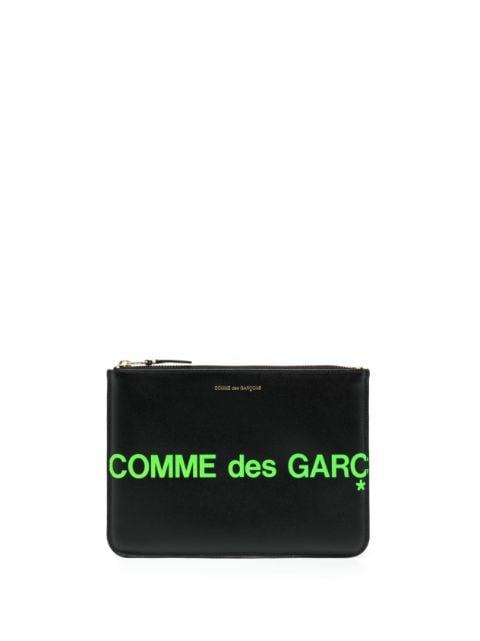 logo-print leather wallet by COMME DES GARCONS