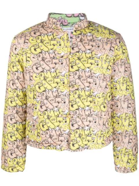logo-print padded jacket by COMME DES GARCONS