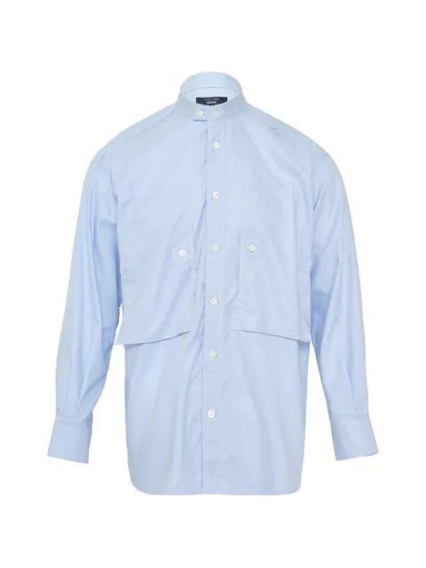 long-sleeve patch-pocket shirt by COMME DES GARCONS