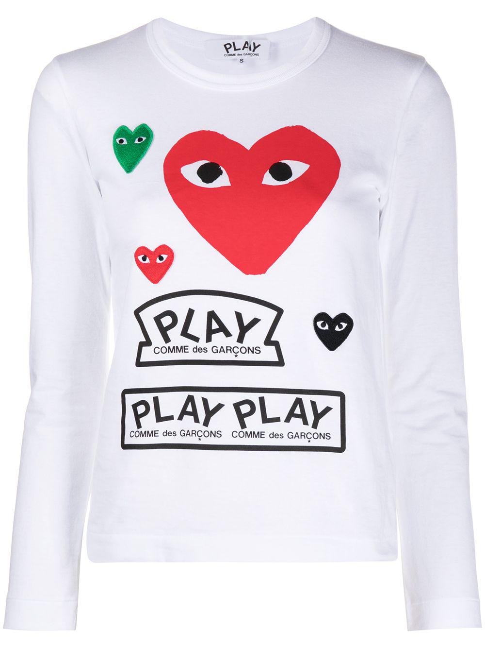 long-sleeved multi-logo T-shirt by COMME DES GARCONS