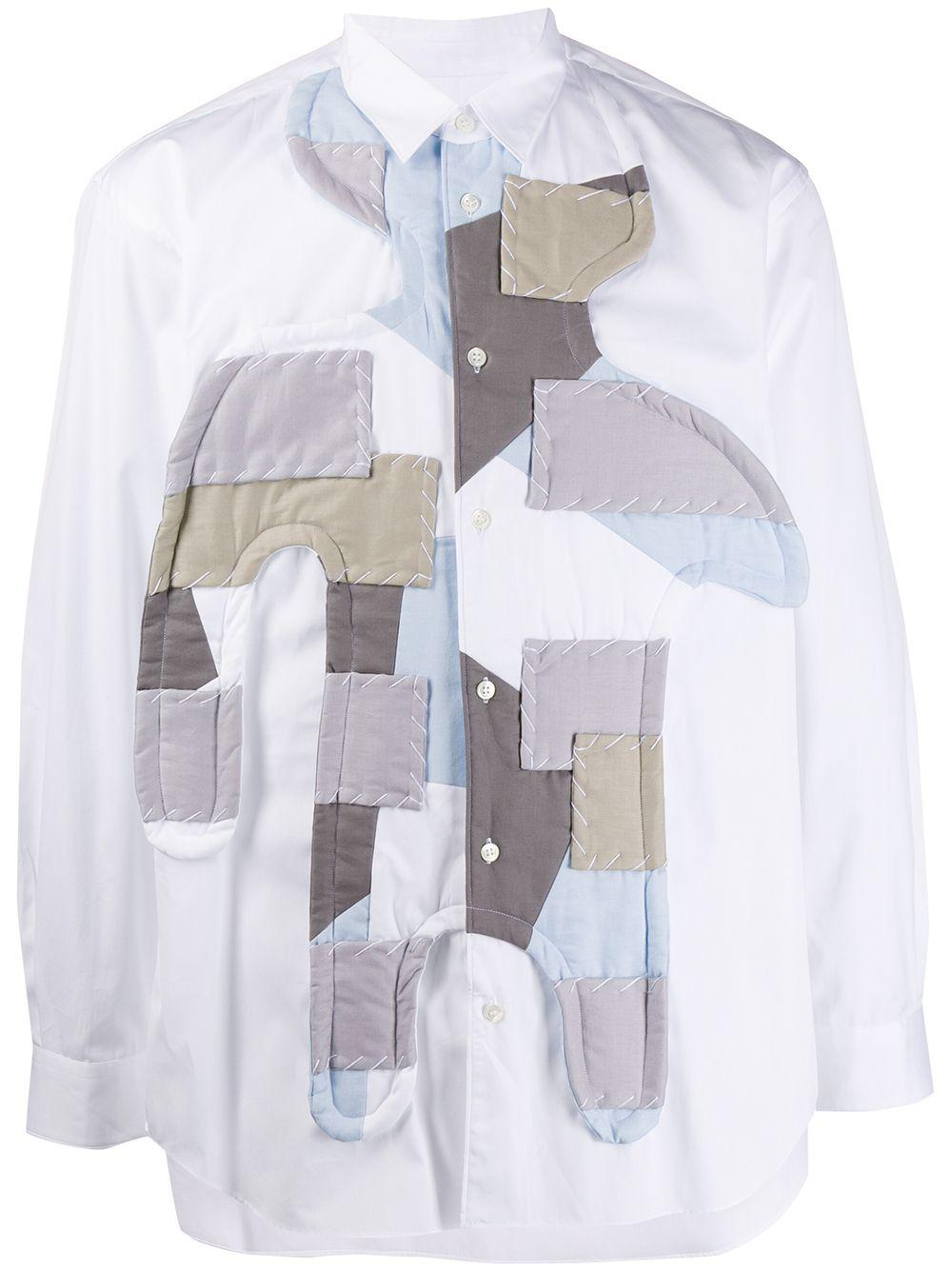 long-sleeved patchwork shirt by COMME DES GARCONS
