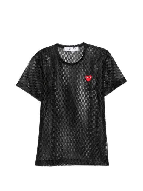 mesh logo-patch T-shirt by COMME DES GARCONS