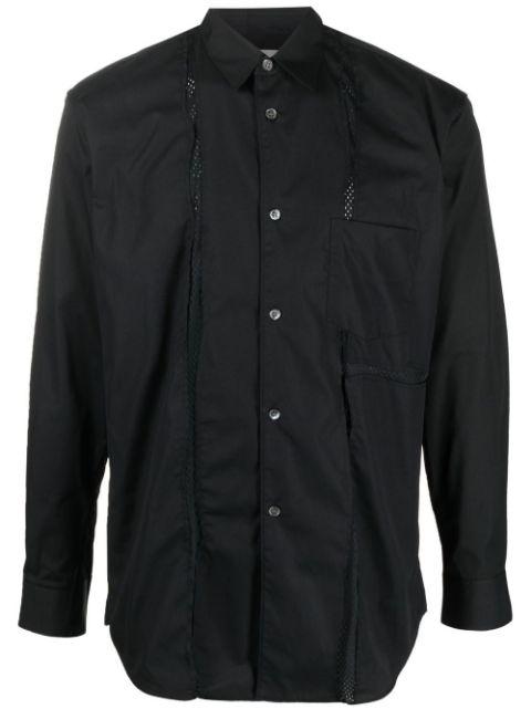 mesh-panelled long-sleeve shirt by COMME DES GARCONS