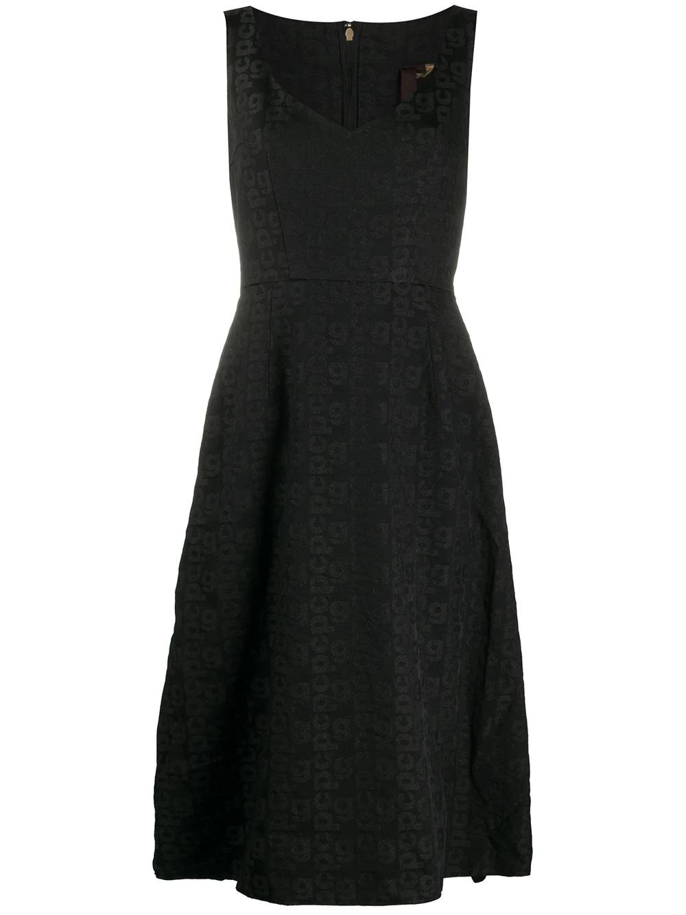 monogram A-line midi dress by COMME DES GARCONS