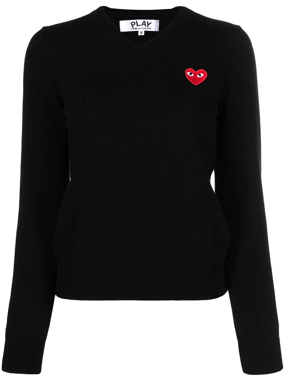motif V-neck jumper by COMME DES GARCONS