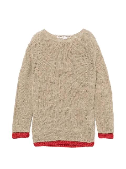 open knit round neck jumper by COMME DES GARCONS