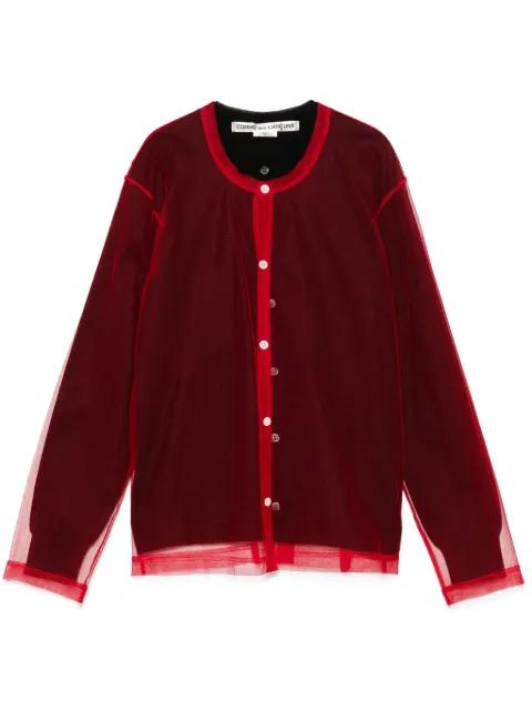 overlay-mesh cardigan by COMME DES GARCONS